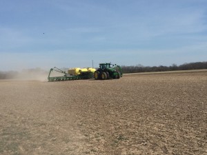Seth Planting the 1'st field of corn.